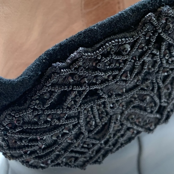 ALANNAH HILL Black Leather Beaded Feature Ankle Boots Sz 8 Heart Zip-Designer🤎 - Picture 12 of 16